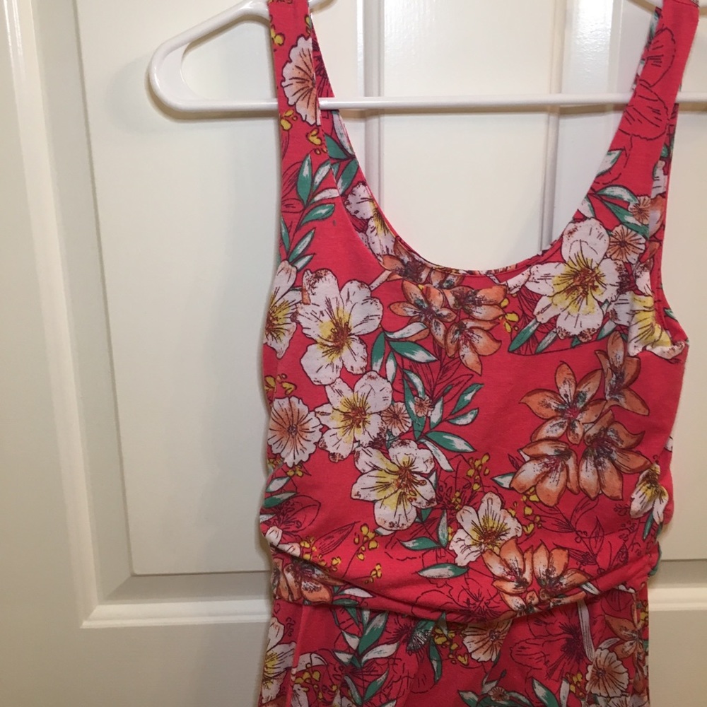 Pink, Tropical Floral Dress - Floral Sun Dress - Picture 2 of 6